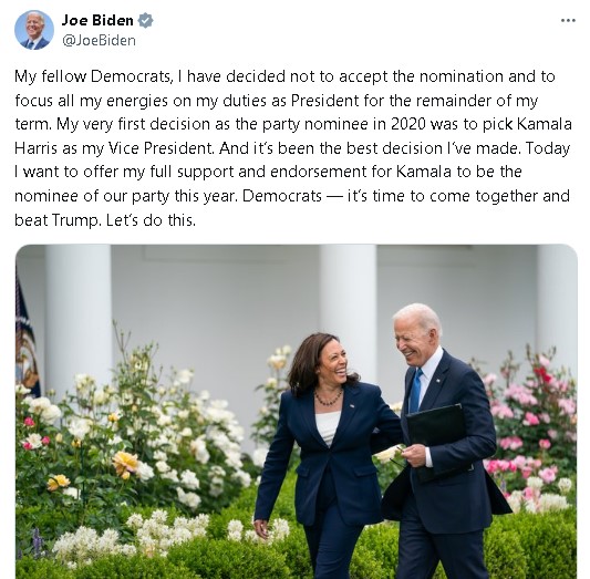 Joe Biden X Post