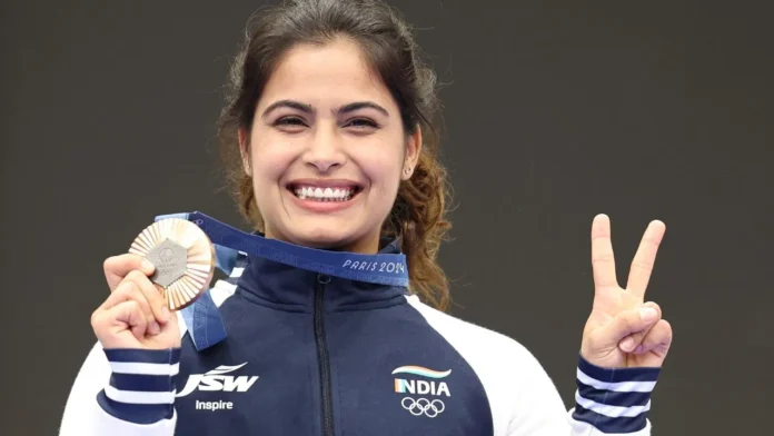 Manu Bhaker wins historic bronze in 10m air pistol shooting